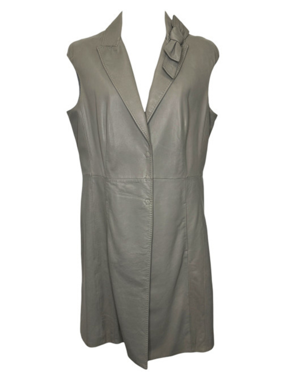 Brunello Cucinelli Gray Leather Vest